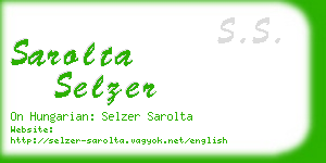 sarolta selzer business card